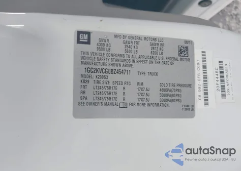 2011 Chevrolet Silverado 2500Hd Work Truck from USA, damaged, VIN 1GC2KVCG0BZ454711